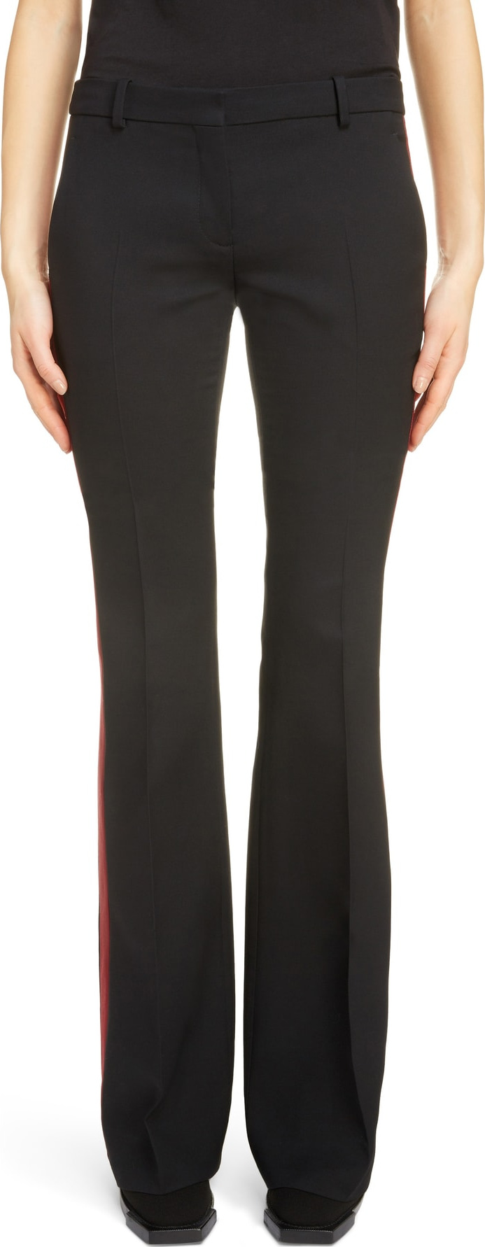 Alexander McQueen Tuxedo Stripe Wool Blend Pants