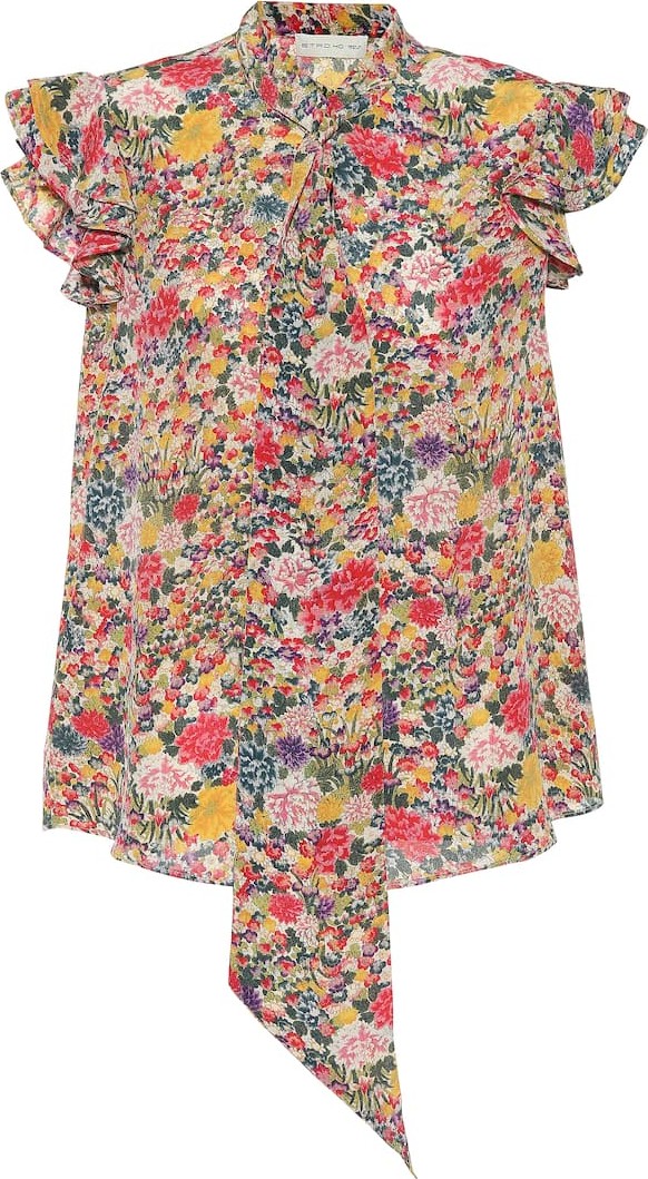 Etro Printed silk top