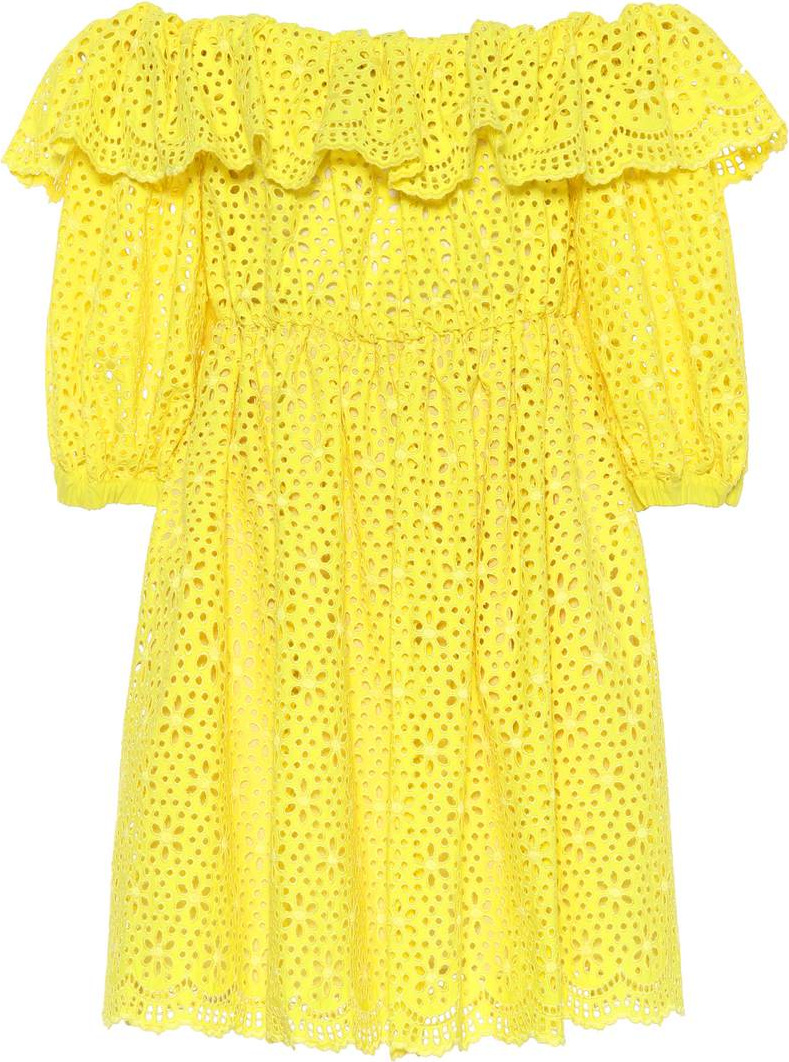 MSGM Off-the-shoulder cotton dress