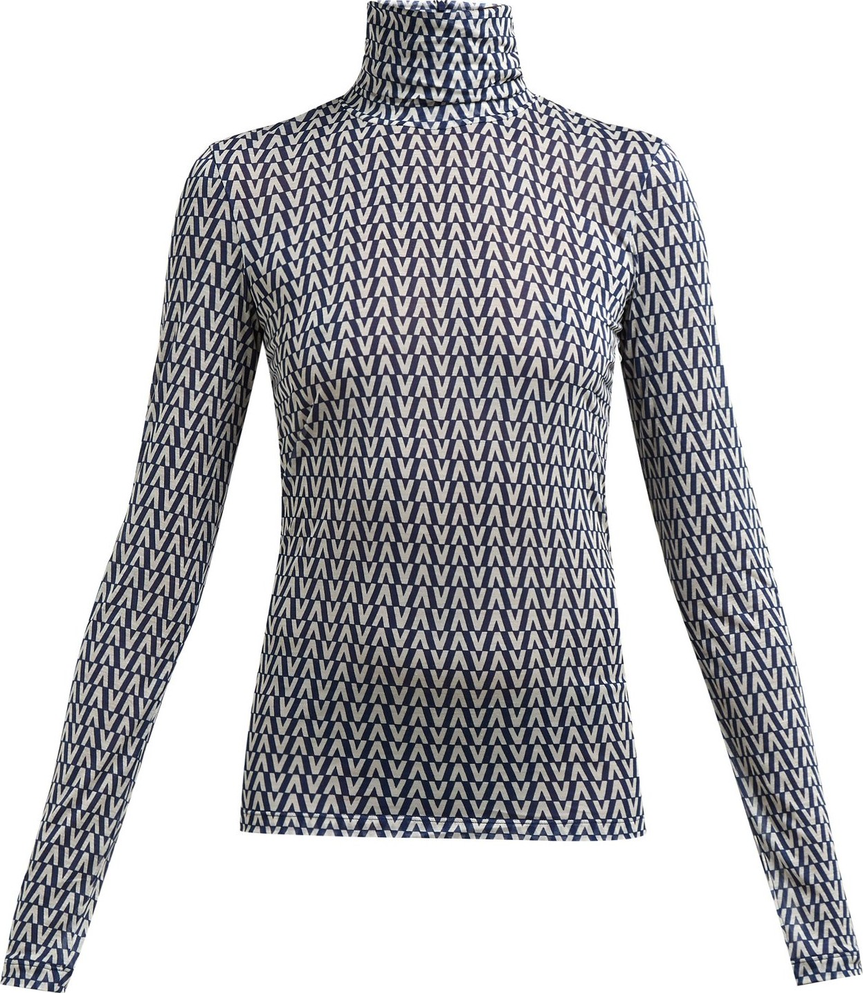 Valentino Monogram-print roll-neck sweater