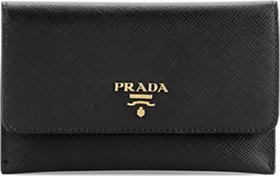 Prada Saffiano Wallet/Card Case, Black (Nero)