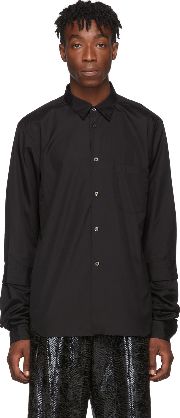 Comme Des Garçons Homme Plus Black Double Sleeve Shirt