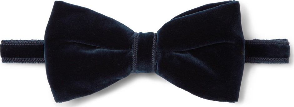 Etro Pre-Tied Stretch-Cotton Velvet Bow Tie
