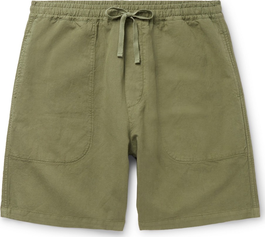 YMC Cotton and Linen-Blend Drawstring Shorts