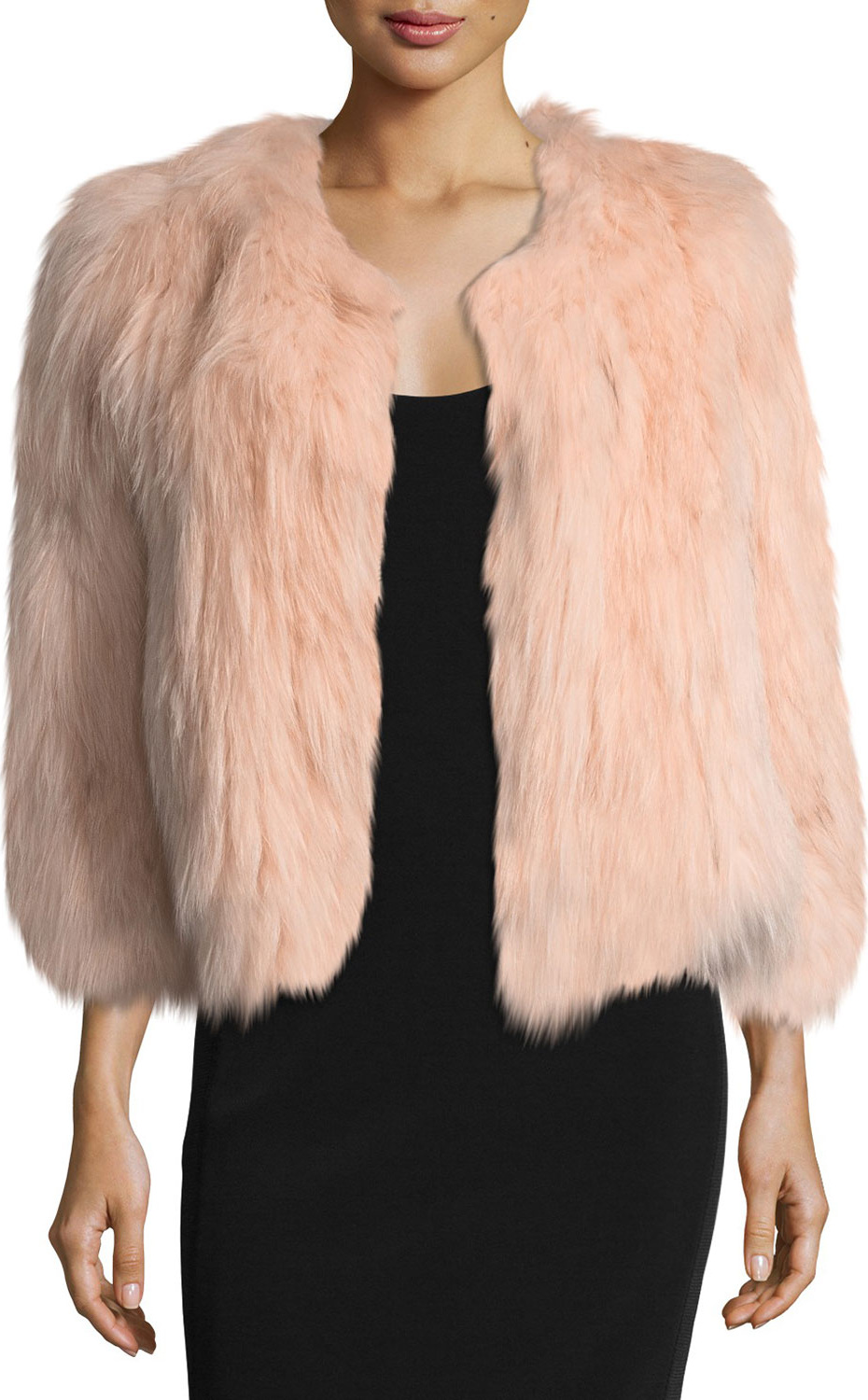 Belle Fare Silver Fox Short Bolero Coat