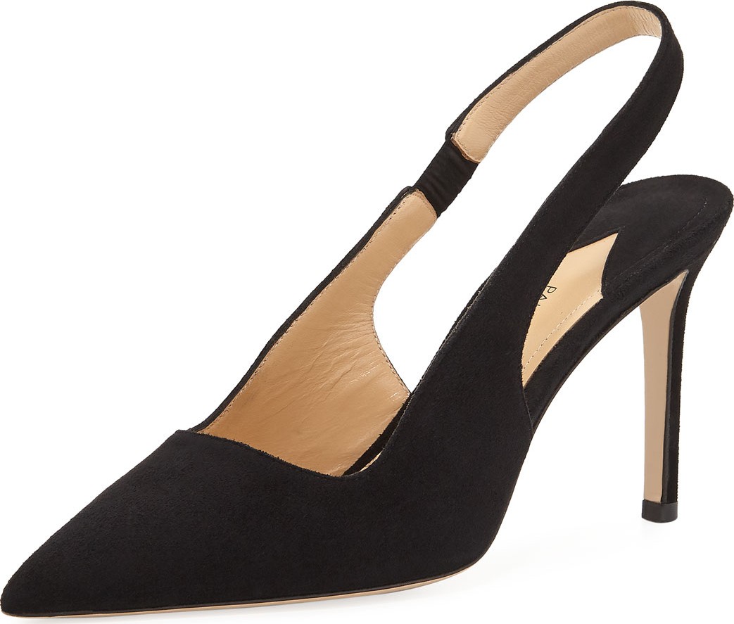 Paul Andrew Coquette Suede Slingback Pumps