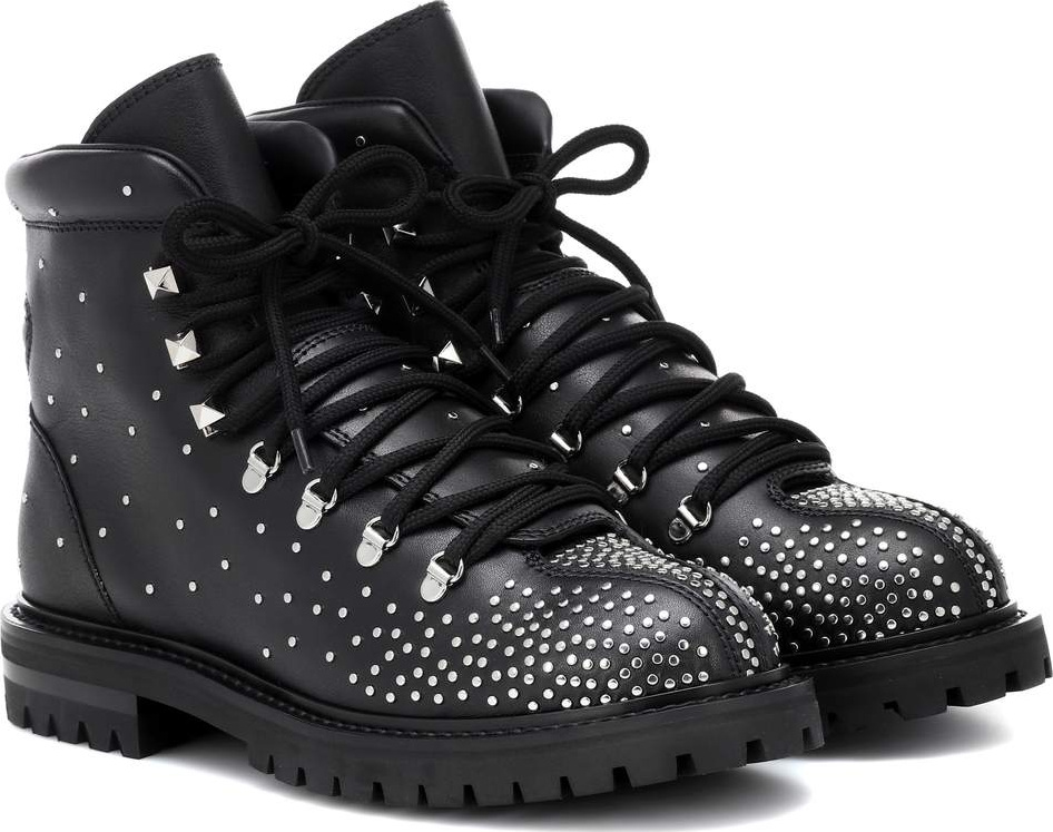 Valentino Valentino Garavani Dewstud leather ankle boots