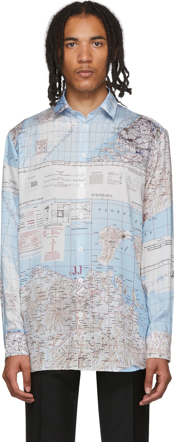 Etudes Multicolor Map Reflet Shirt