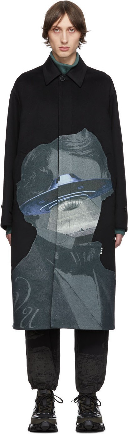 Valentino Black Undercover Edition Wool Coat