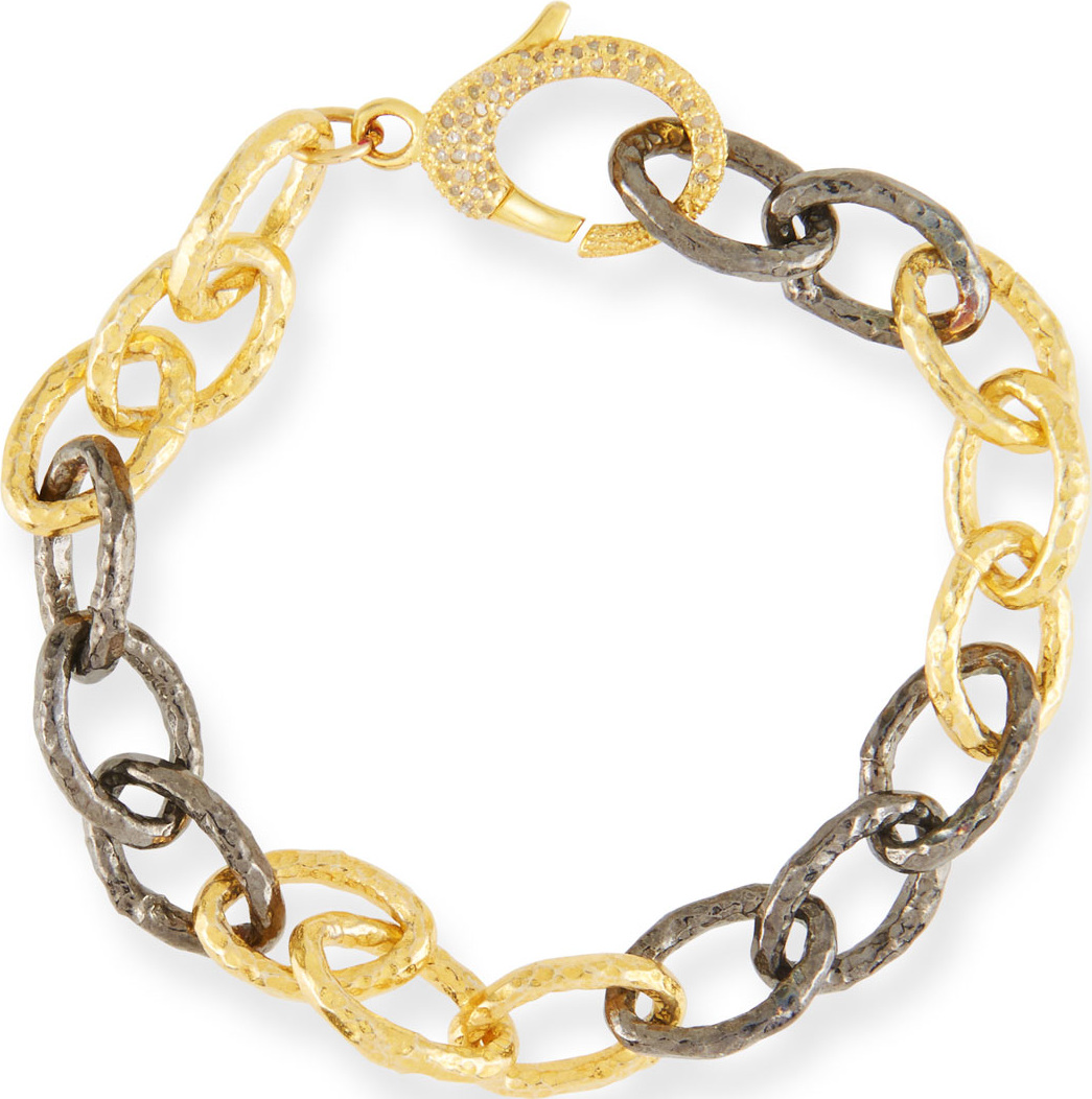 Margo Morrison Two-Tone & Diamond Chain-Link Bracelet