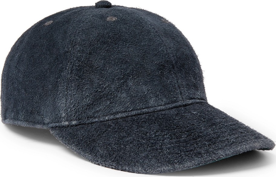 Rrl Roughout Leather Baseball Cap