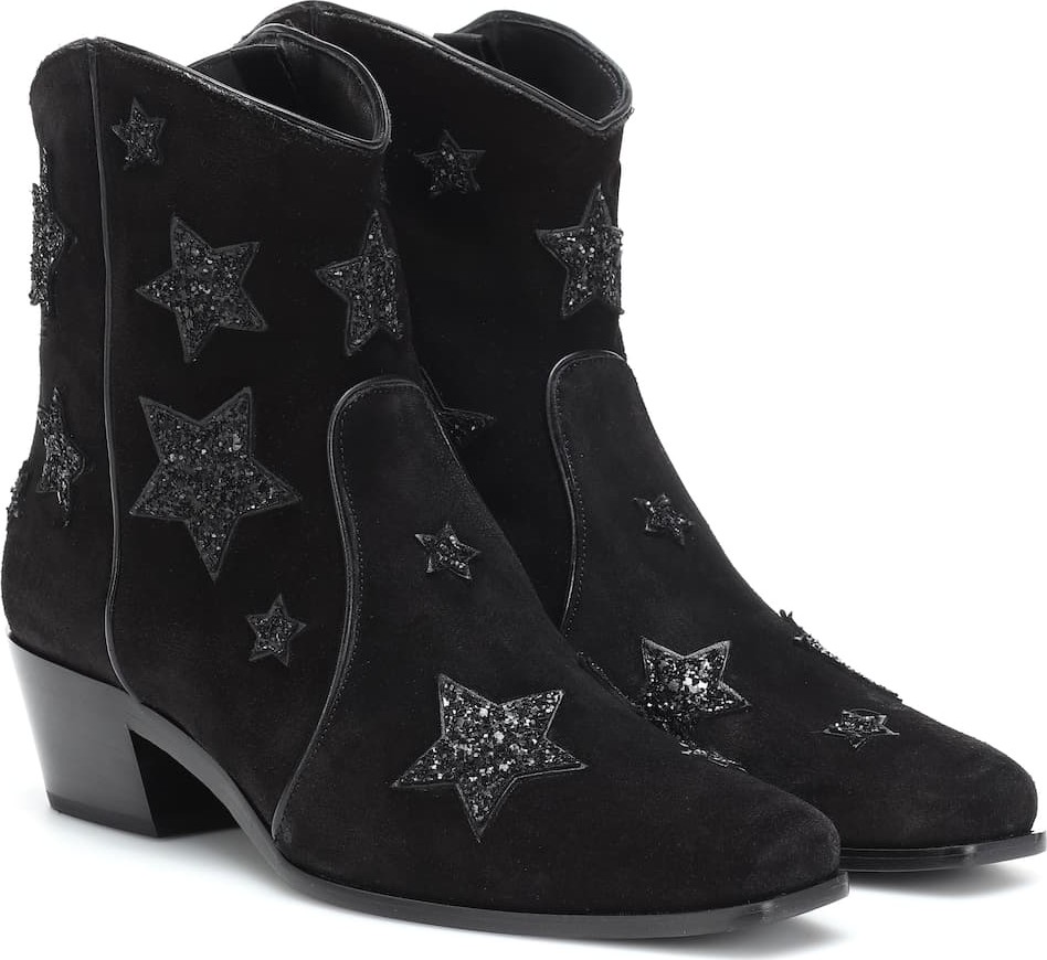 Miu Miu Star suede cowboy boots