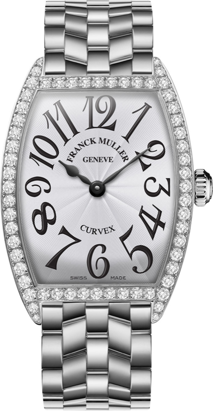 Franck Muller Ladies Curvex Stainless Steel Diamond Watch