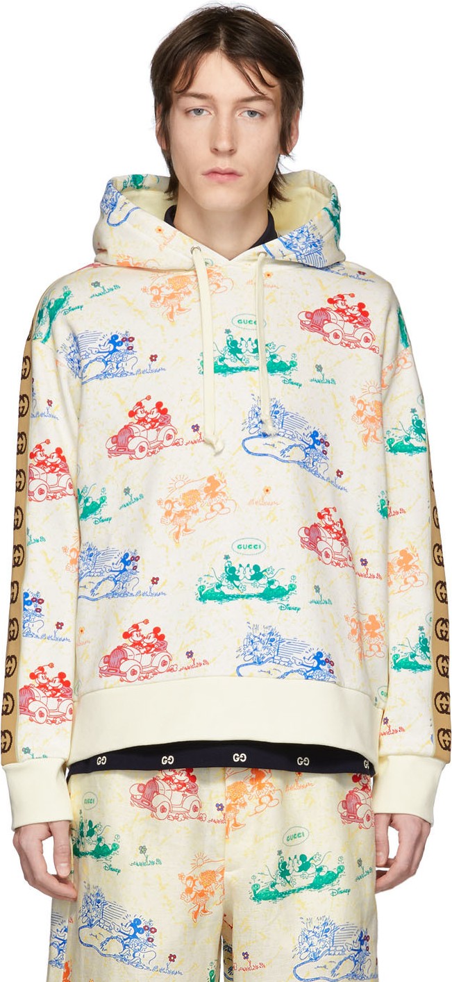Gucci Off-White & Multicolor Disney Edition Jersey Hoodie