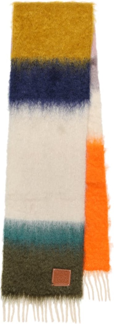 LOEWE Striped mohair and wool scarf