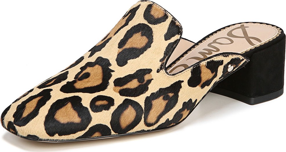Sam Edelman Adair Leopard-Print Block-Heel Mule