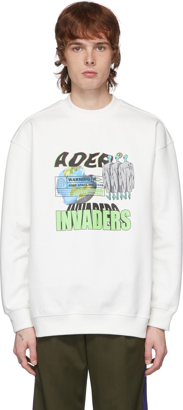 ADER error White 'Invaders' Sweatshirt