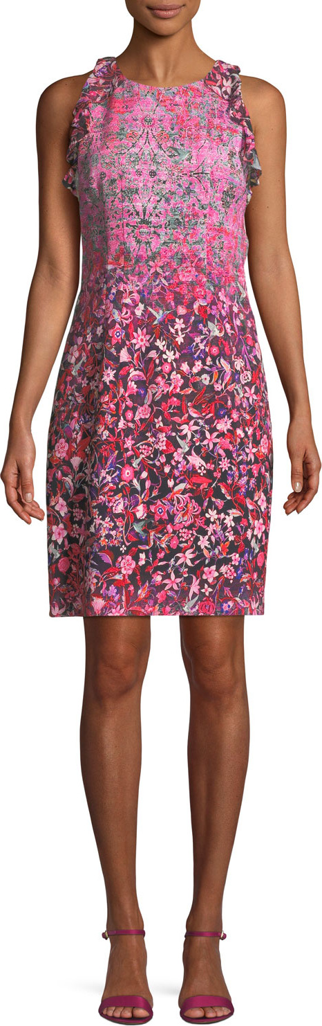 Elie Tahari Carelle Ombré-Floral Shift Dress
