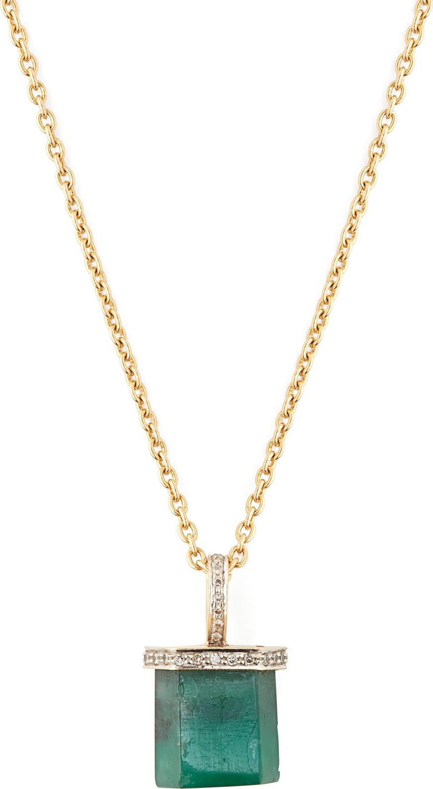 Jade Jagger 18kt gold, emerald & diamond necklace