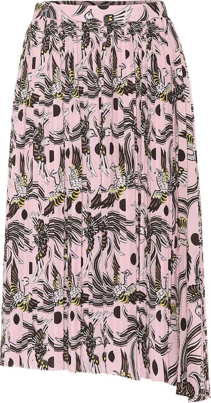 KENZO Printed asymmetric midi skirt