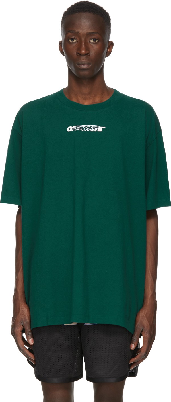 Off White Green Hand Painters T-Shirt