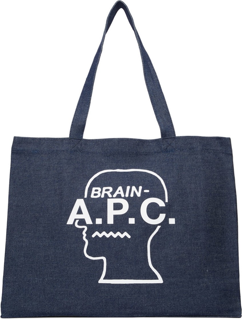 A.P.C. Indigo Brain Dead Edition Shopping Tote