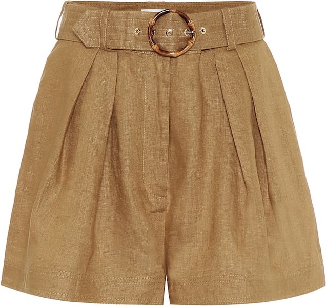 Zimmermann Super Eight Safari linen shorts