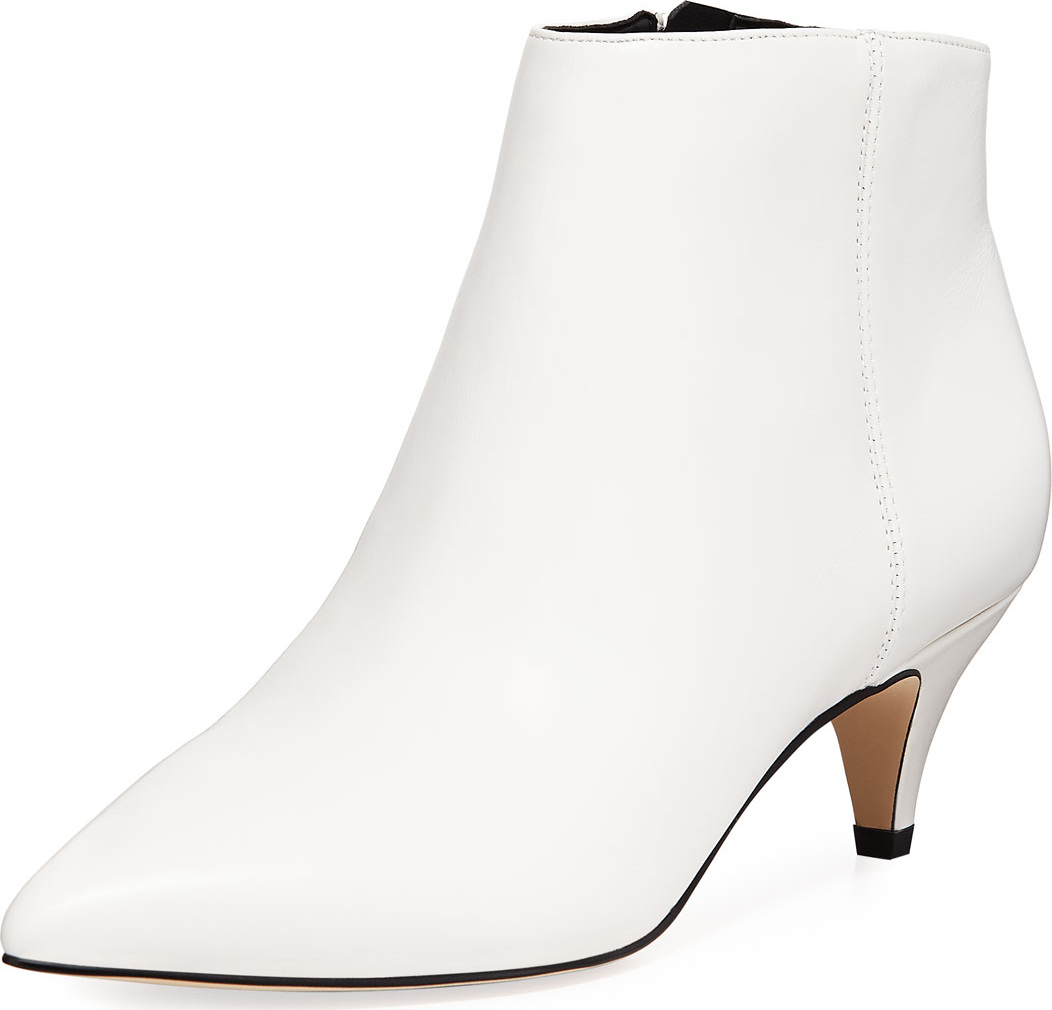 Sam Edelman Kinzey Leather Kitten-Heel Booties