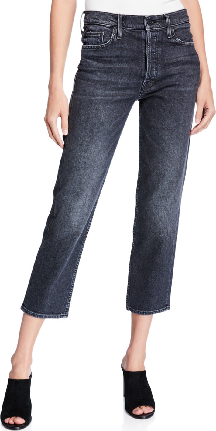 MOTHER The Tomcat High-Rise Straight Cropped Jeans
