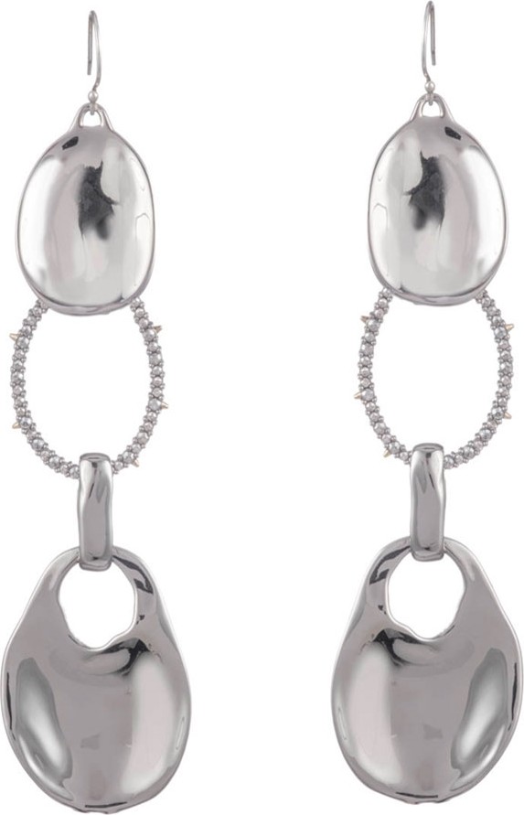 Alexis Bittar Liquid Link Dangle Earrings with Crystals