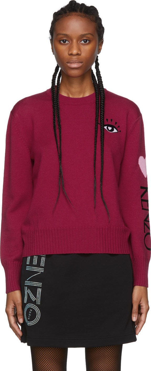 KENZO Red Limited Edition Cupid Mini Eye Sweater