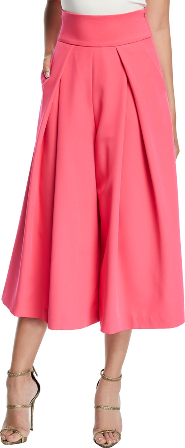 MILLY Italian Cady Culotte Pants