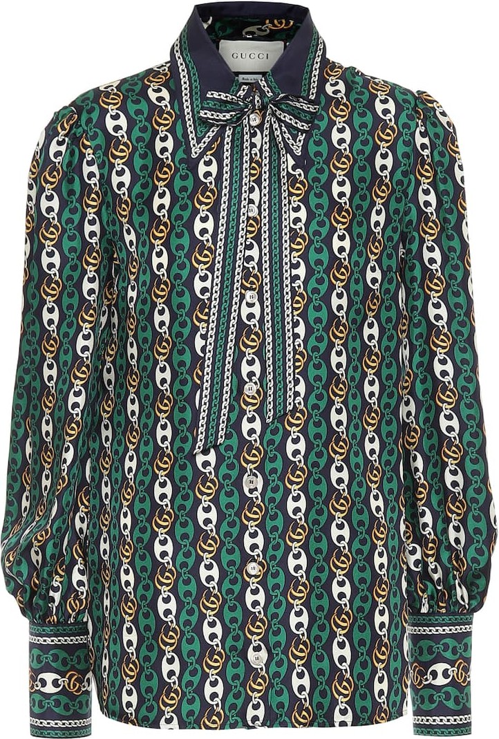 Gucci Printed silk blouse