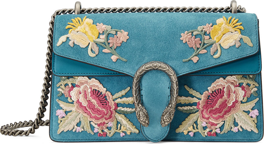 Gucci Dionysus Small Suede Floral Shoulder Bag