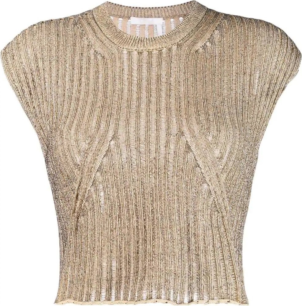 Chloe ribbed knit crop top