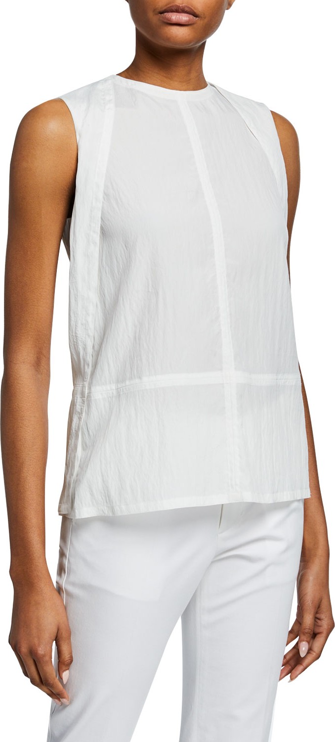 Helmut Lang Open-Back Tie Parachute Top