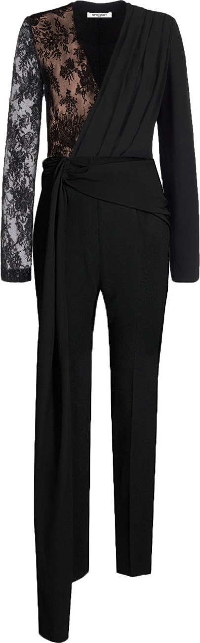 Givenchy lace draped detailed jumpsuit