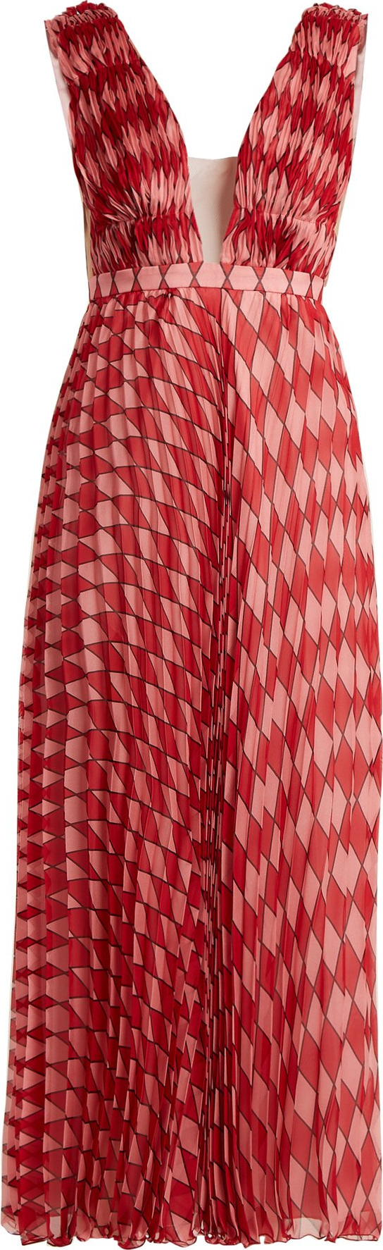 Raquel Diniz Alexa harlequin-print gown