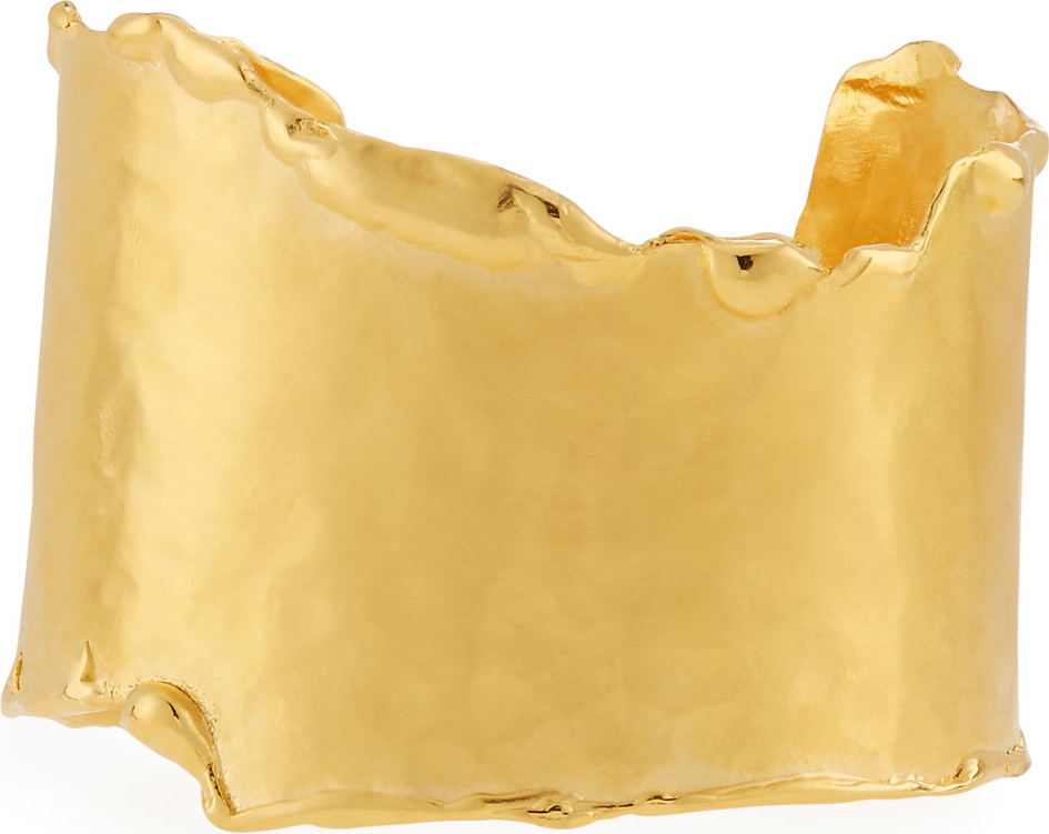 Devon Leigh 18k Gold-Plate Scalloped Cuff Bracelet