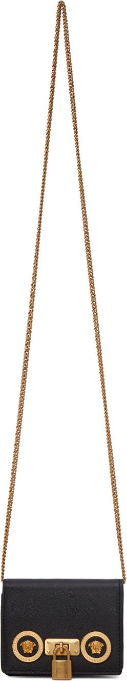 Versace Black Mini Icon Shoulder Bag