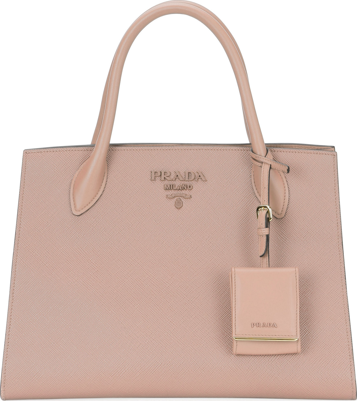 Prada Large Monochrome Tote w/ Removable Crossbody Strap