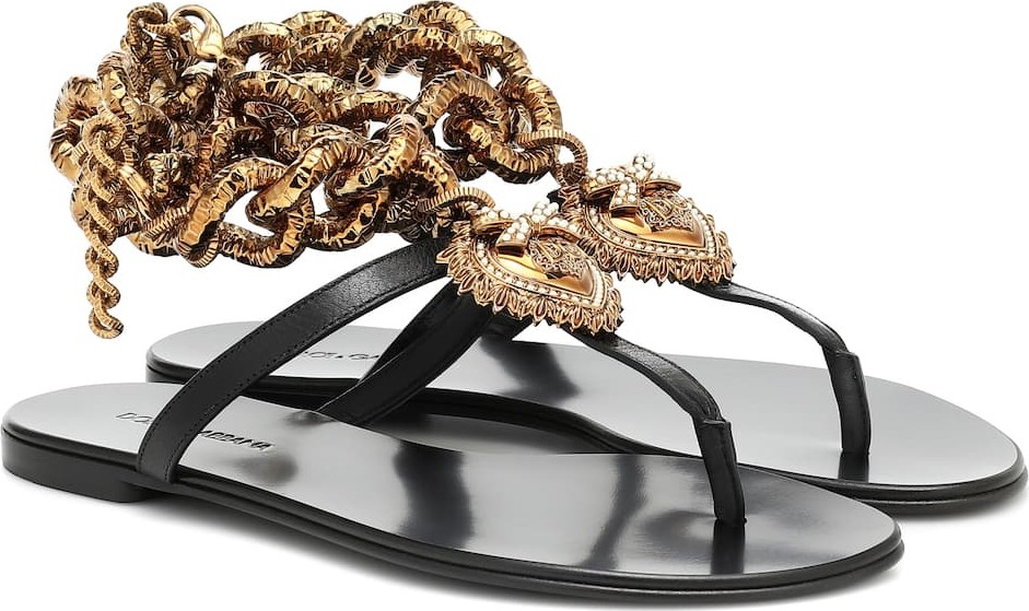 Dolce & Gabbana Devotion leather sandals