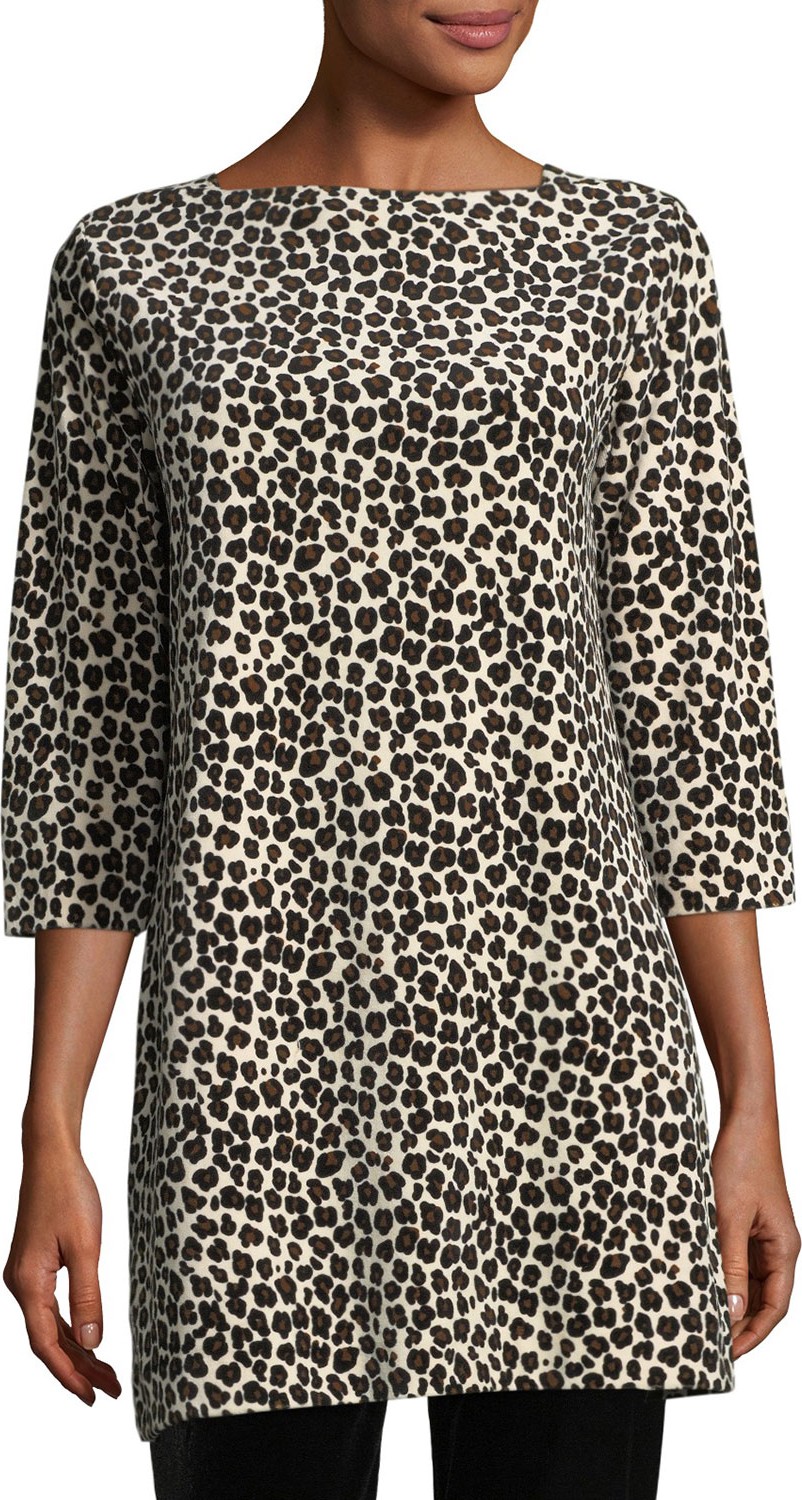 Joan Vass CLSSC VLR LEOPARD PRNT TUNIC