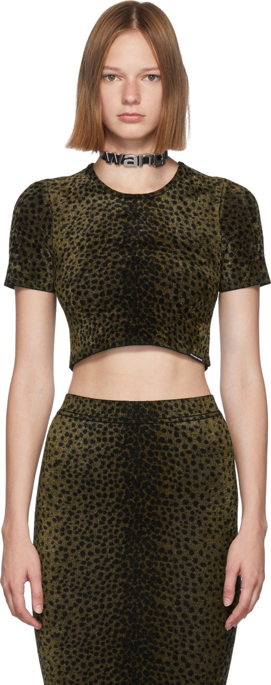 Alexander Wang Black Animal Print T-Shirt