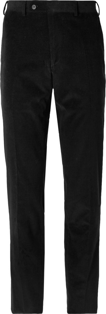 Canali Black Kei Slim-Fit Cotton-Blend Corduroy Suit Trousers