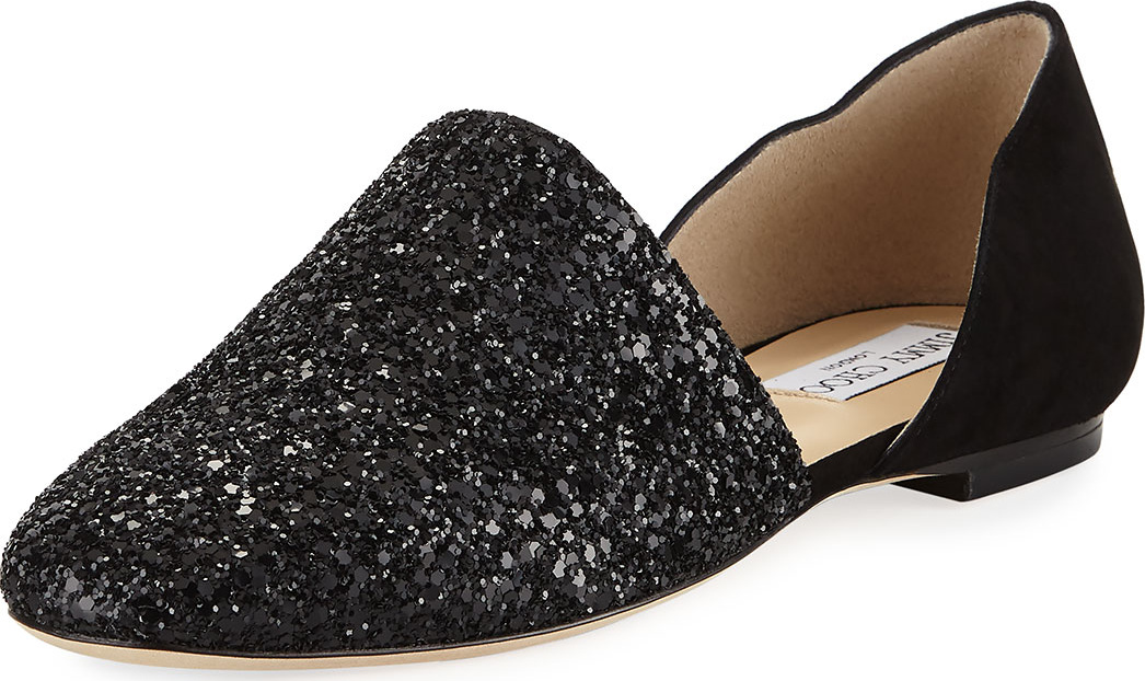 Jimmy Choo Globe Crystal d'Orsay Flat