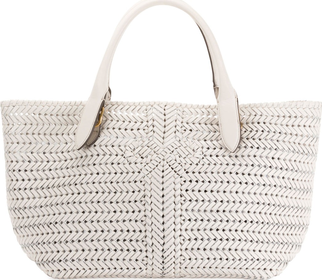 Anya Hindmarch The Neeson Large Woven Leather Tote Bag