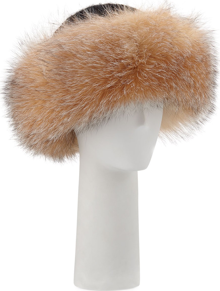 Surell Knit Hat w/ Fox Fur Cuff