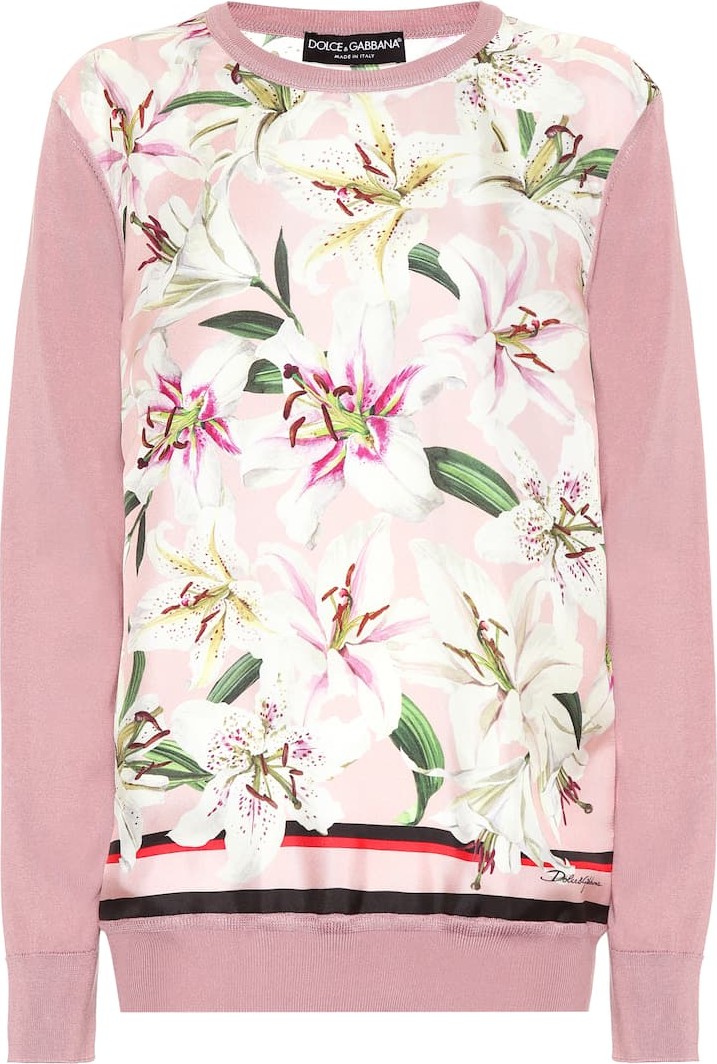 Dolce & Gabbana Floral silk sweater
