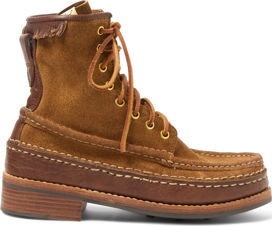 Visvim Grizzly Leather-Trimmed Suede Boots
